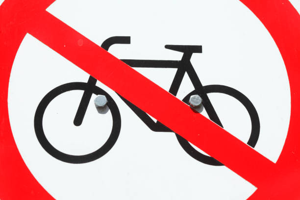 istock Traffic sign prohibited for cyclists 813812914