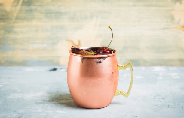 istock Cherries mojito on the wooden background 813822134
