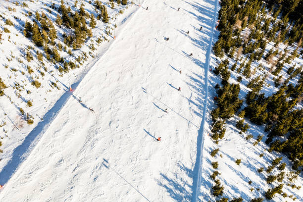 istock aerial view of the winter mountains 813830122