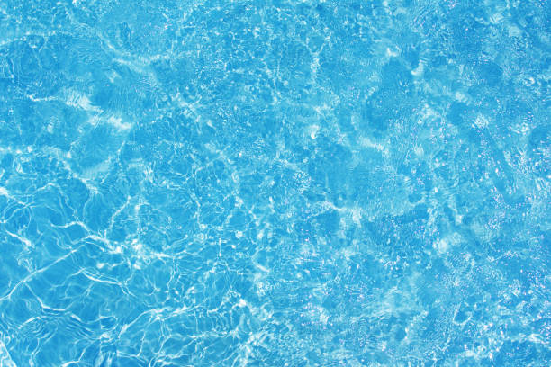 istock summer-Sparkling wave of blue swimming pool water 813830534
