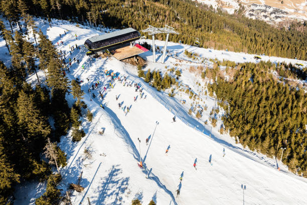 istock aerial view of the winter mountains 813840152