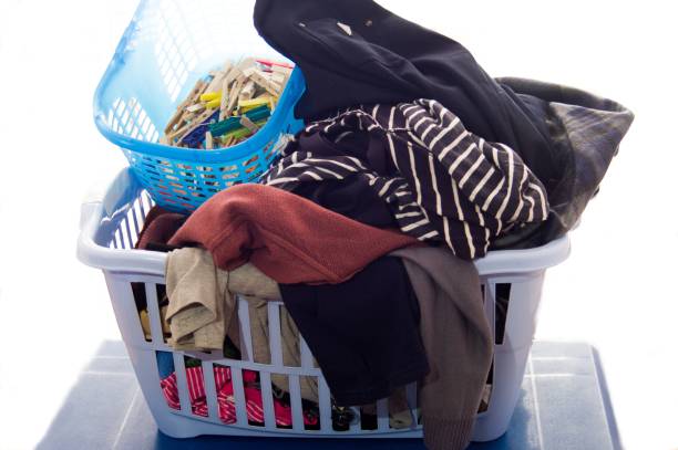 istock Basket of the clothes 813843482