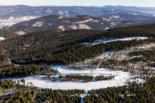 istock aerial view of the winter mountains 813848030