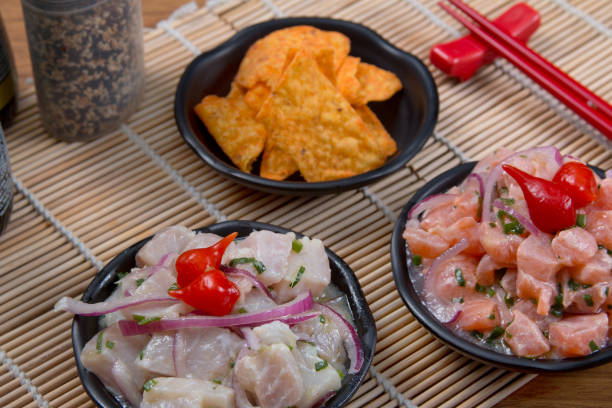 istock ceviche Tuna and salmon 813859472