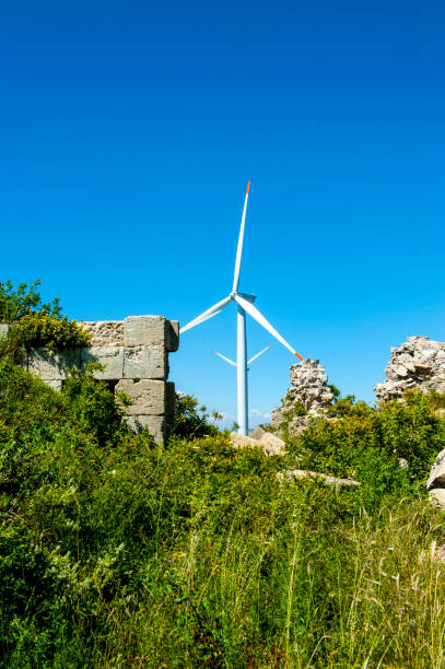 istock St. Simeon Monastery and Wind turbine 813882534