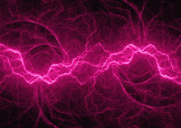 istock Purple plasma energy, fractal lightning 813884106