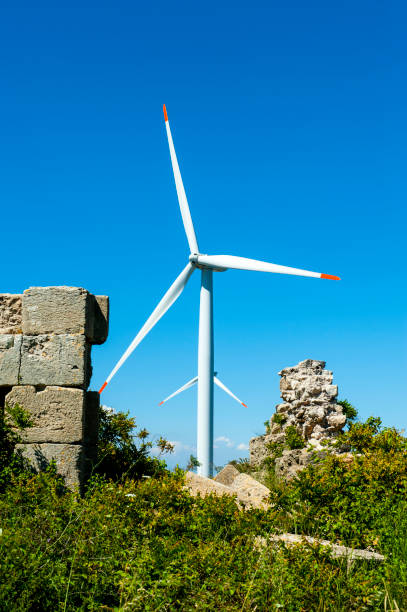 istock St. Simeon Monastery and Wind turbine 813887508