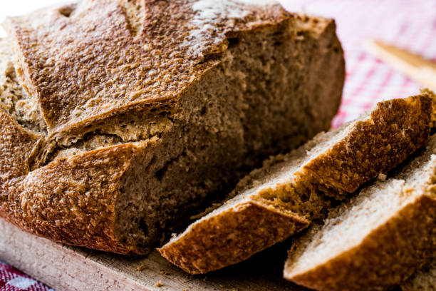 istock irish soda bread slices on wooden surface. 813889082