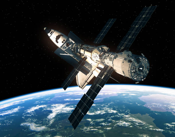 istock Space Shuttle And International Space Station In Space 813889104
