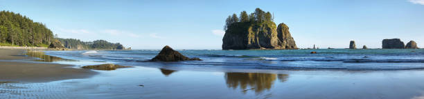 istock View of rocks in the ocean from Second beach 813901388