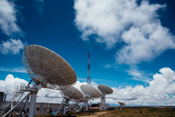 istock antenna on the ground station 813901922