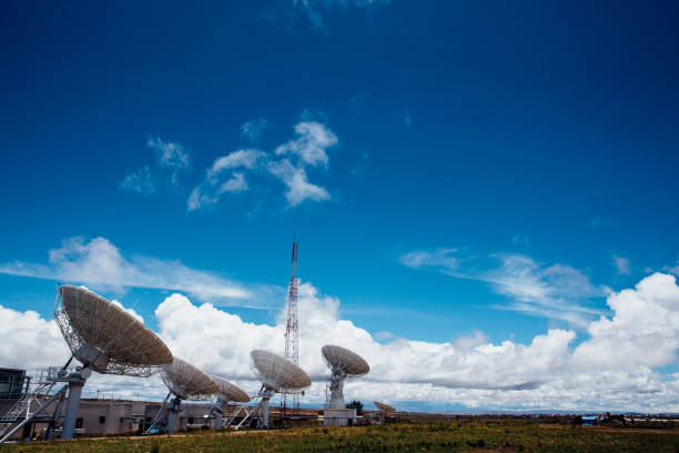 istock antenna on the ground station 813901962