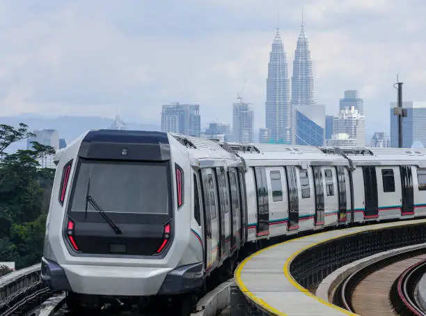 Malaysia MRT (Mass Rapid Transit) train, a transportation for future generation.