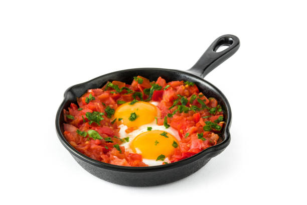 istock Shakshuka in iron frying pan 813916248