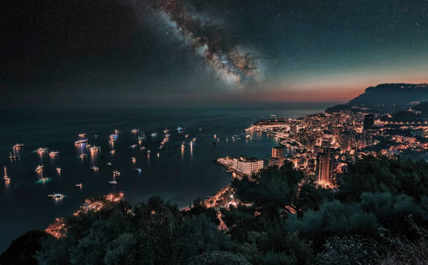 istock Monaco under the milky way 813929978