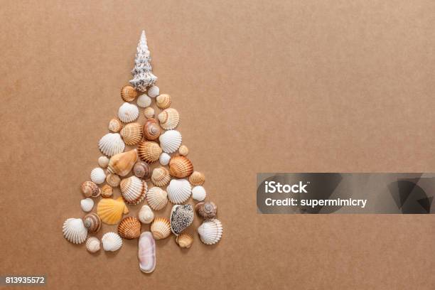 Foto de Árvore De Natal De Conchas Do Mar e mais fotos de stock de Natal -  Natal, Reciclagem, Plano de Fundo - iStock