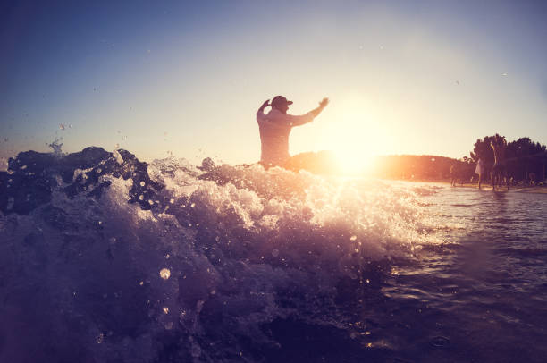 istock Traveler in sea with clothes 813967472