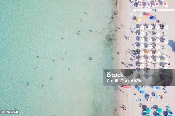 Sardinia Italy 10 July 2017 Aerial View Of The Amazing Beach With