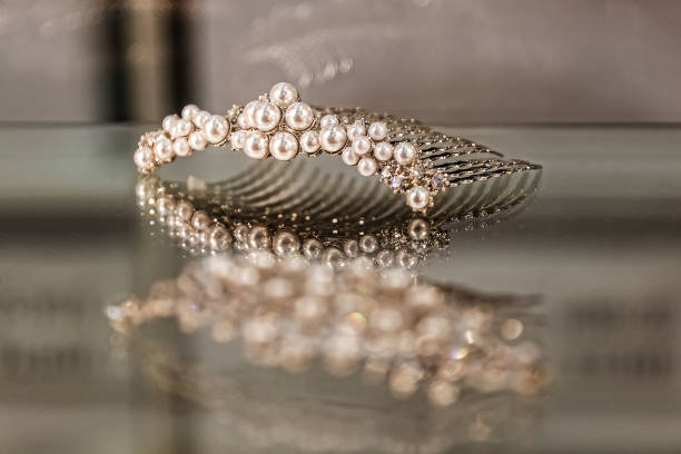 istock Barrette, hair comb with rhinestones 813979154