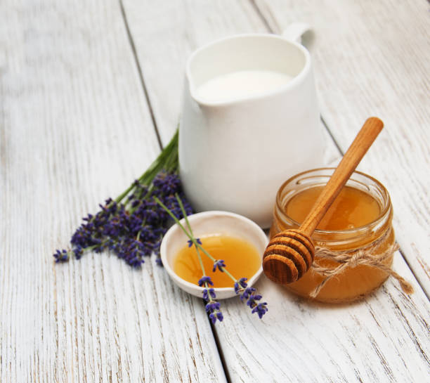 istock Honey and lavender flowers 813981972