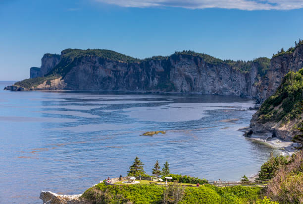 Cap-Bon-Ami (translates to Good Friend Cape in English) in Forillon, one of Canada’s 42 National parks and park reserves, situated near Gaspé, Eastern Québec. Travel and nature photography. forillon national park stock pictures, royalty-free photos & images
