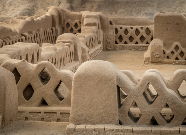 Ancient ruins of Chan Chan - Trujillo, Peru Ancient ruins of Chan Chan - Trujillo, Peru adobe material photos stock pictures, royalty-free photos & images