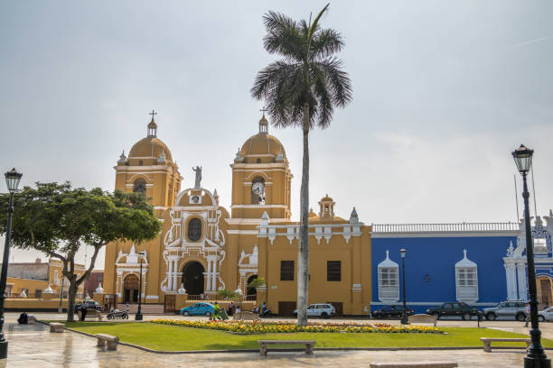 Main Square (Plaza de Armas) and Cathedral - Trujillo, Peru Main Square (Plaza de Armas) and Cathedral - Trujillo, Peru trujillo peru stock pictures, royalty-free photos & images