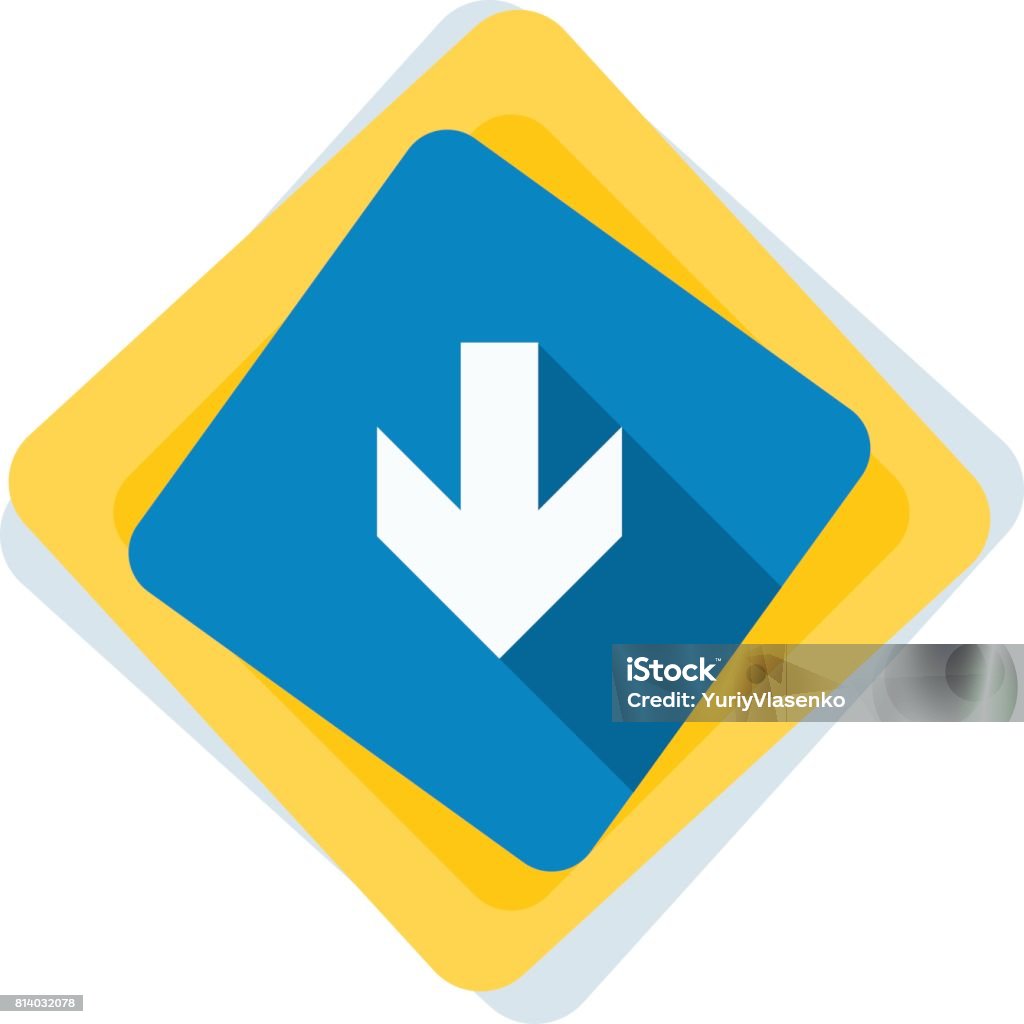 Dow Sign Down Arrow Sign Illustration Stock Illustration - Download Image Now ...