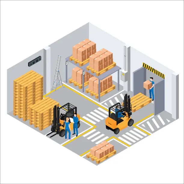 Vector illustration of warehouse space1