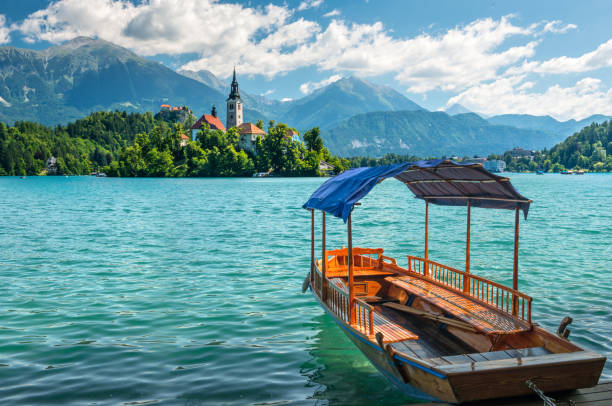 famous spa resort Lake Bled. Slovenia famous spa resort Lake Bled. Slovenia gorenjska stock pictures, royalty-free photos & images