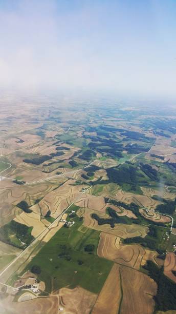 istock Aerial Perspective, Midwest Flat Oklahoma Farmland 814053262