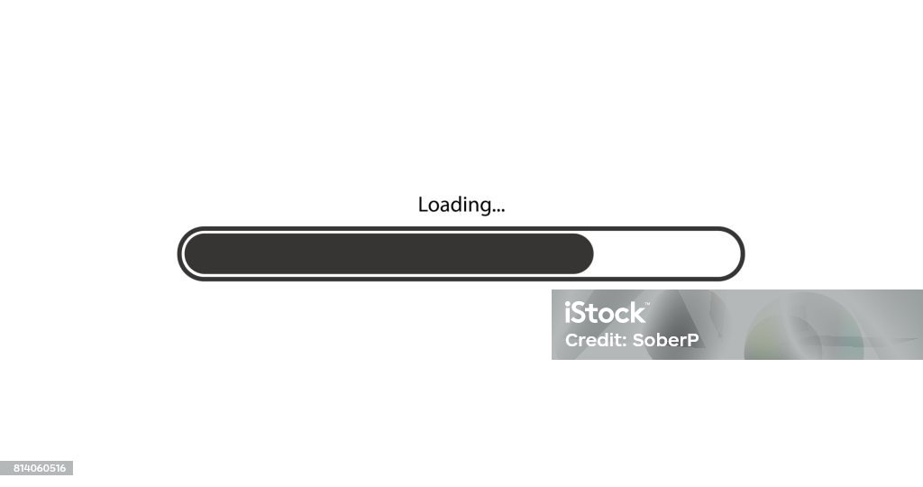 Vector Modern Black Loading Bar On White Background Stock Illustration ...
