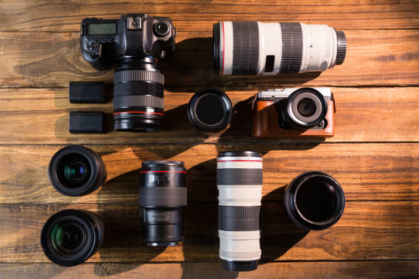 istock A vintage camera with retro revival and lens cap 814068416
