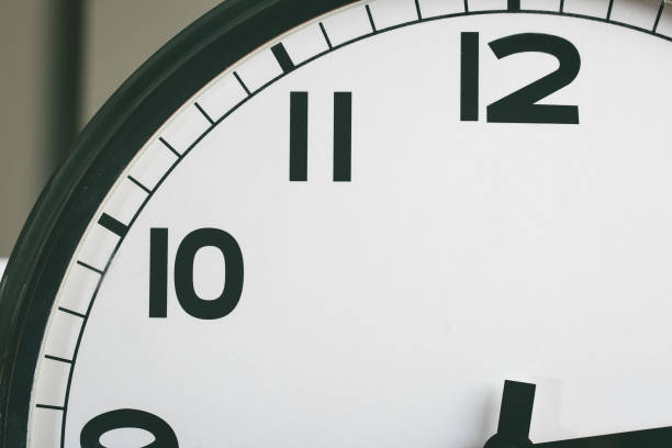 istock Macro photography of classic kitchen clock 814096554