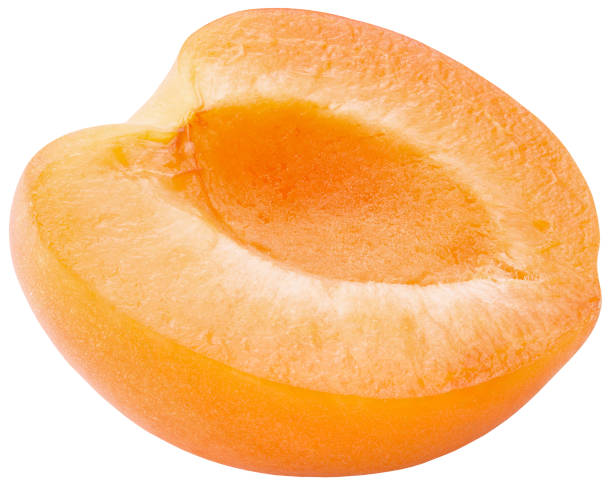 istock half of apricot isolated on a white background 814110706