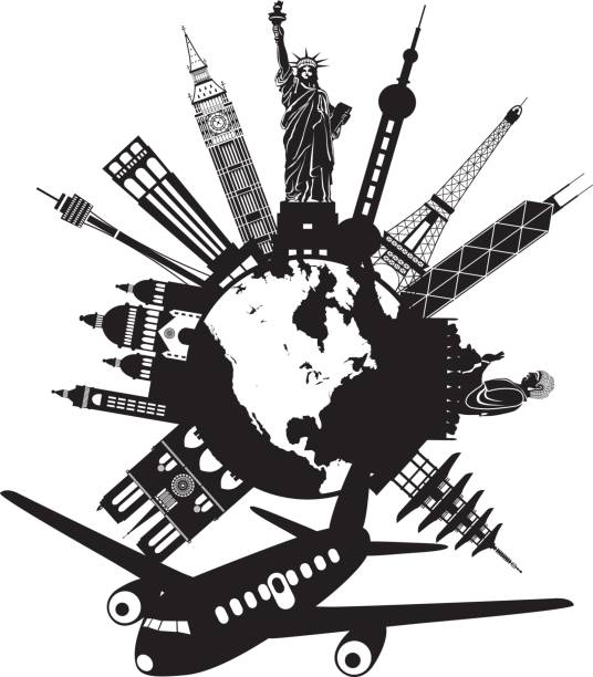 istock Travel Around the World by Airplane Illustration 814111004