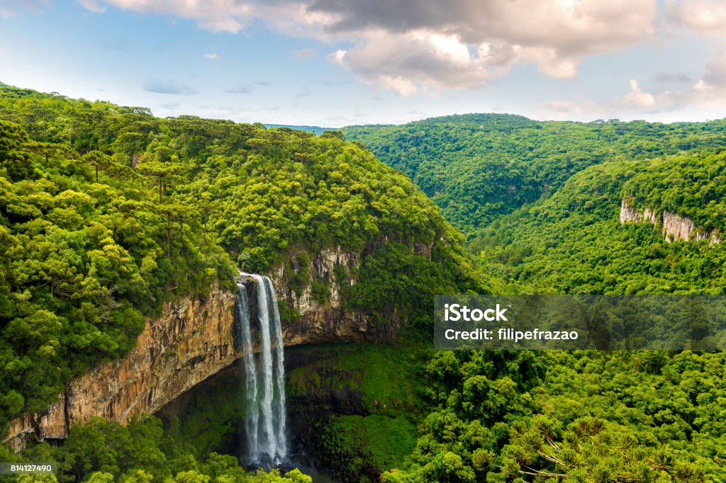 Caracol falls in Canela, Rio Grande do Sul, Brazil The best of Gramado and Canela in Brazil Brazil Stock Photo