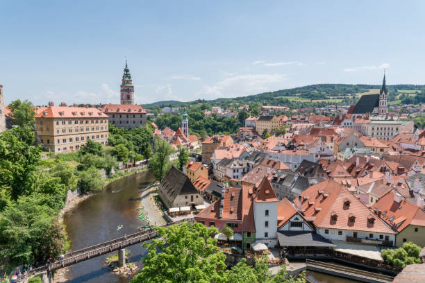 istock Czech Krumlov from above in the summer, Czech Republic 814135768