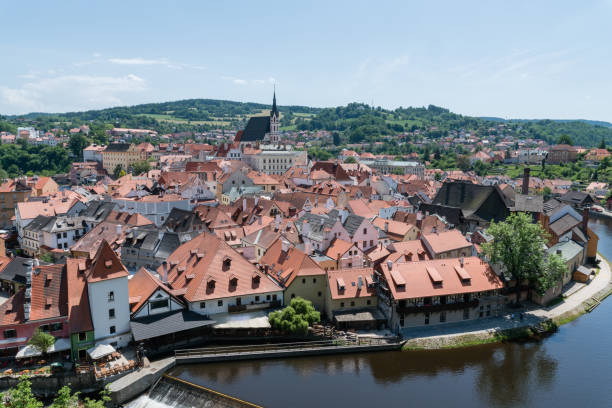 istock Czech Krumlov from above in the summer, Czech Republic 814135780