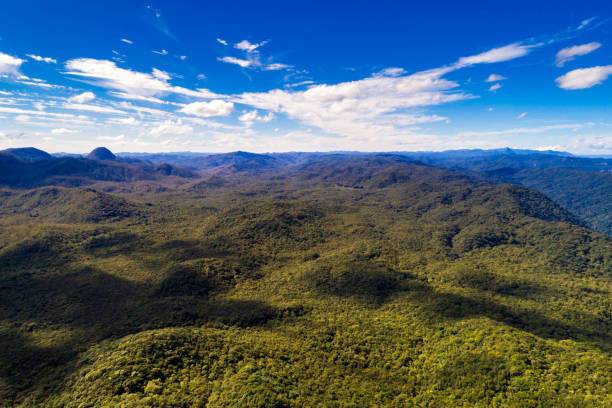 Aerial View of Mountains in Rainforest Aerial View of Mountains in Rainforest gabon stock pictures, royalty-free photos & images