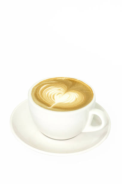 istock Hot coffee cafe latte on white background 814160388