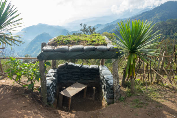 istock bunker on top in the mountain of Thailand 814163098
