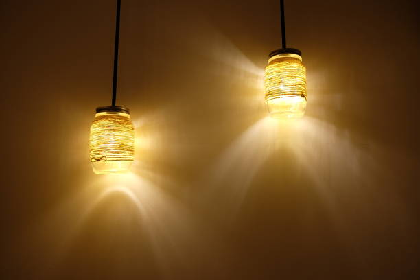 istock Lamps with glass jars 814168238