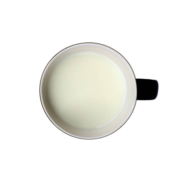 istock cup of milk on white background, clipping path 814169796