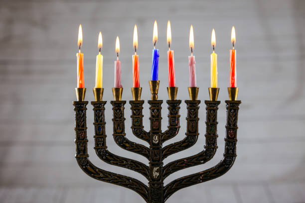 istock Hanukkah with menorah traditional 814173300