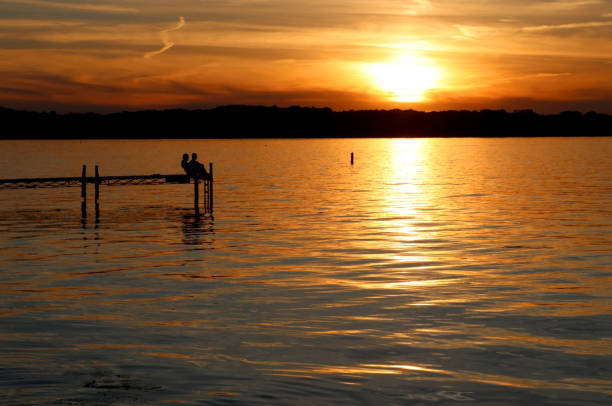 istock Summer sunset over the lake 814186870