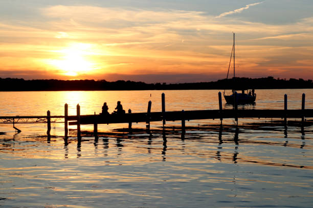 istock Summer sunset over the lake 814186892