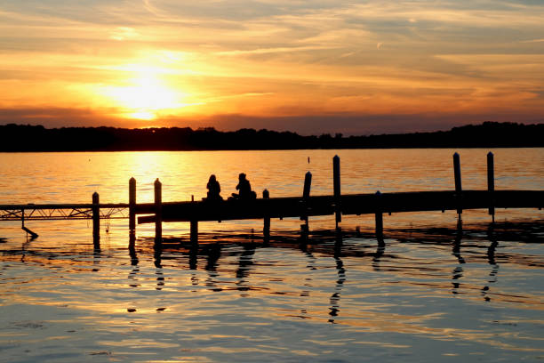 istock Summer sunset over the lake 814186900