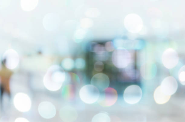 istock Blur shopping mall with circle light background 814192204
