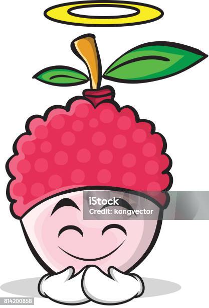 Innocent Face Lychee Cartoon Character Style Vector Illustration Stock  Illustration - Download Image Now - iStock